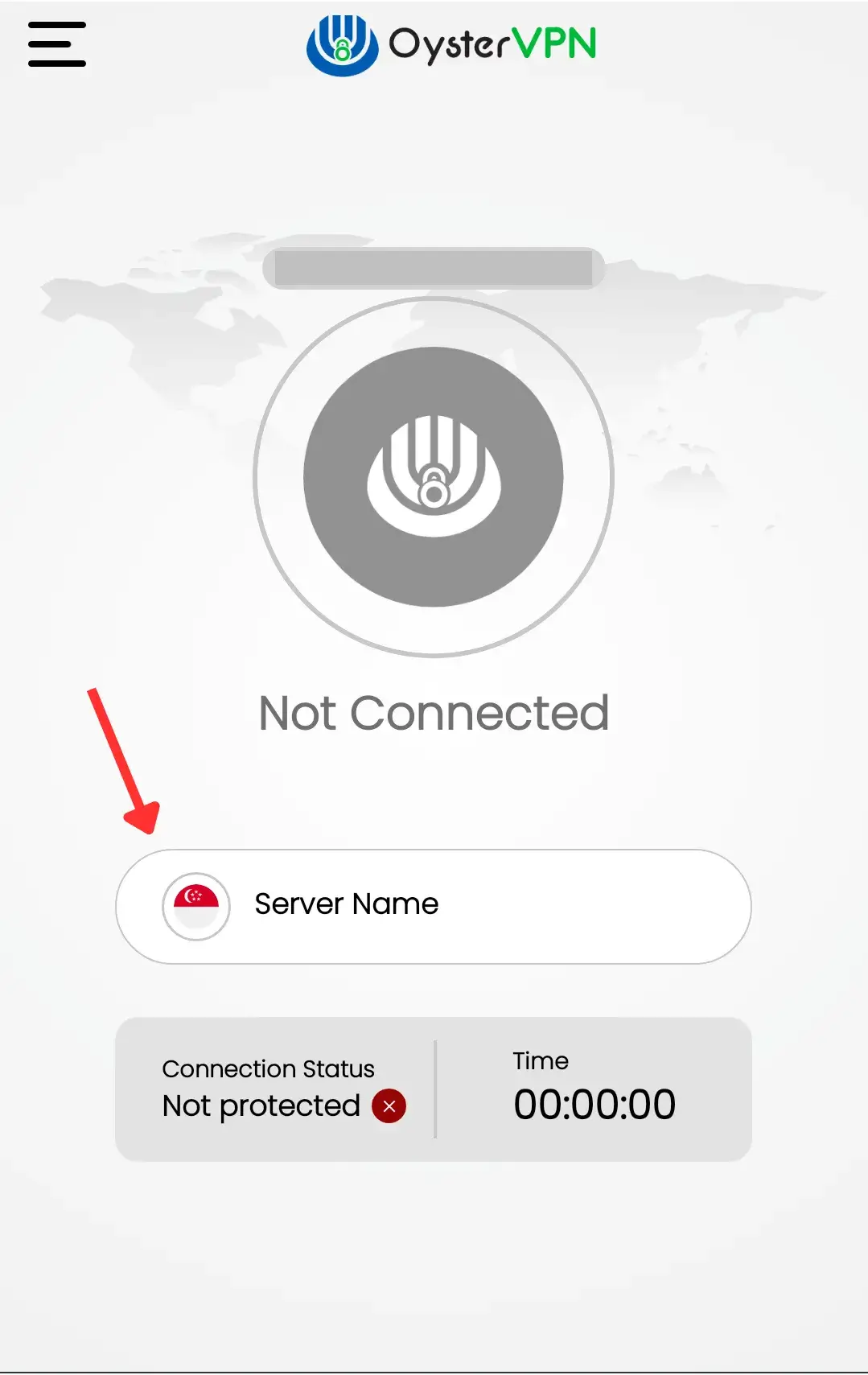 OysterVPN Android App Server Selection