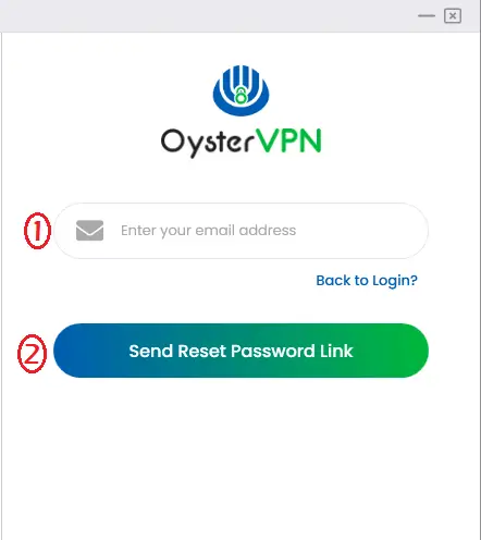 OysterVPN Password Reset Windows App