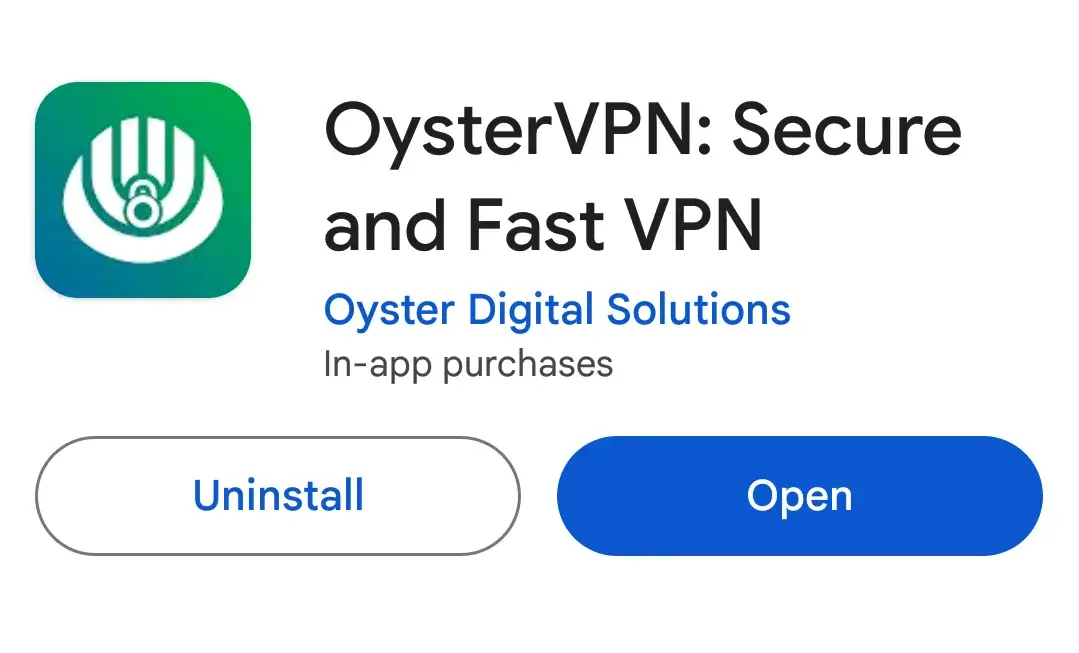 OysterVPN Open App